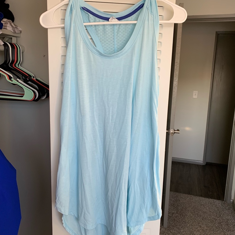 Blue workout top